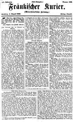 Fränkischer Kurier Freitag 5. August 1853