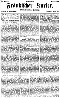 Fränkischer Kurier Samstag 6. August 1853