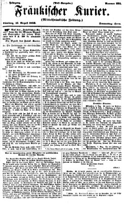 Fränkischer Kurier Donnerstag 11. August 1853