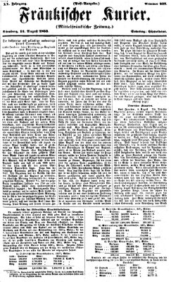 Fränkischer Kurier Samstag 13. August 1853