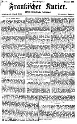 Fränkischer Kurier Donnerstag 18. August 1853