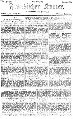 Fränkischer Kurier Mittwoch 24. August 1853