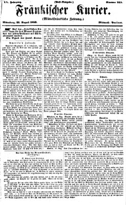 Fränkischer Kurier Mittwoch 31. August 1853