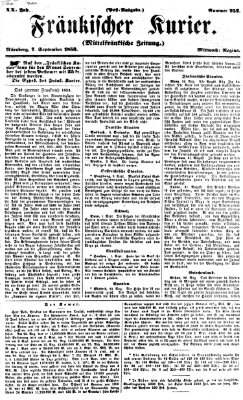 Fränkischer Kurier Mittwoch 7. September 1853