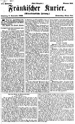 Fränkischer Kurier Donnerstag 8. September 1853