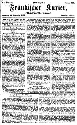 Fränkischer Kurier Samstag 10. September 1853