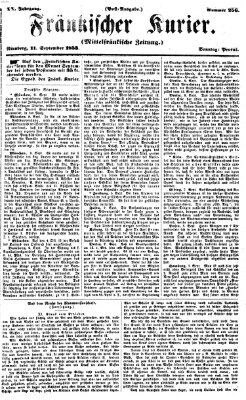 Fränkischer Kurier Sonntag 11. September 1853