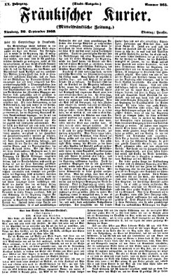 Fränkischer Kurier Dienstag 20. September 1853