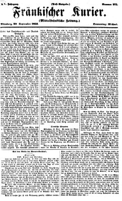 Fränkischer Kurier Donnerstag 29. September 1853