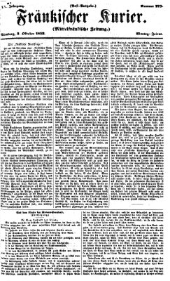 Fränkischer Kurier Montag 3. Oktober 1853