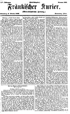 Fränkischer Kurier Donnerstag 6. Oktober 1853