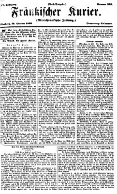 Fränkischer Kurier Donnerstag 13. Oktober 1853