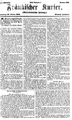 Fränkischer Kurier Mittwoch 19. Oktober 1853