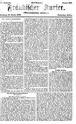 Fränkischer Kurier Donnerstag 27. Oktober 1853