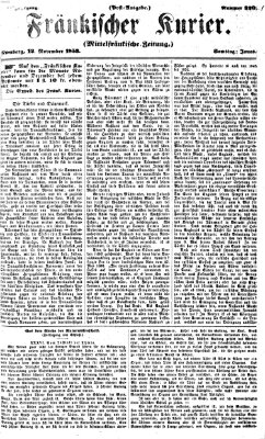 Fränkischer Kurier Samstag 12. November 1853