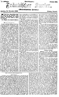 Fränkischer Kurier Dienstag 15. November 1853