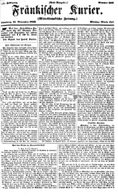 Fränkischer Kurier Montag 21. November 1853