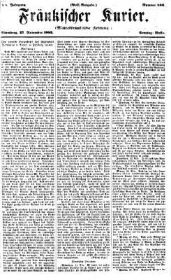 Fränkischer Kurier Sonntag 27. November 1853