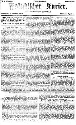 Fränkischer Kurier Mittwoch 7. Dezember 1853