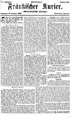 Fränkischer Kurier Donnerstag 15. Dezember 1853