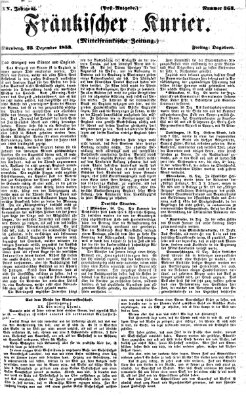 Fränkischer Kurier Freitag 23. Dezember 1853