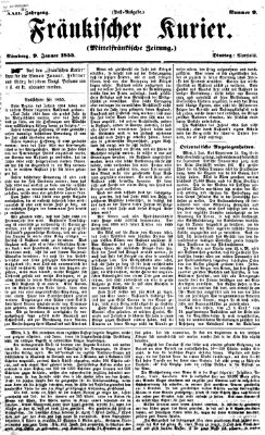 Fränkischer Kurier Dienstag 9. Januar 1855