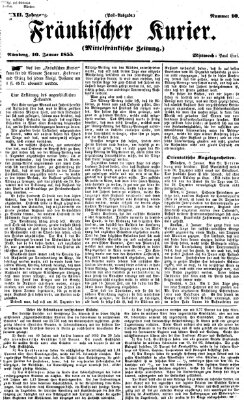 Fränkischer Kurier Mittwoch 10. Januar 1855