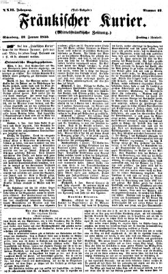 Fränkischer Kurier Freitag 12. Januar 1855