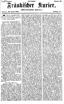 Fränkischer Kurier Freitag 19. Januar 1855