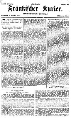 Fränkischer Kurier Mittwoch 7. Februar 1855