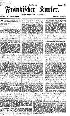 Fränkischer Kurier Samstag 10. Februar 1855