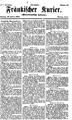 Fränkischer Kurier Montag 12. Februar 1855