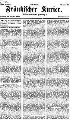 Fränkischer Kurier Freitag 16. Februar 1855