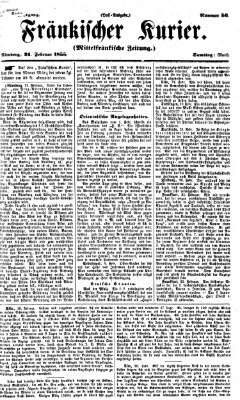 Fränkischer Kurier Samstag 24. Februar 1855