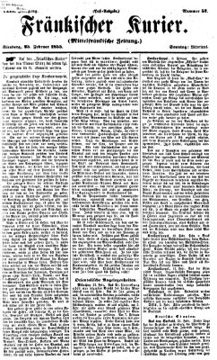 Fränkischer Kurier Sonntag 25. Februar 1855