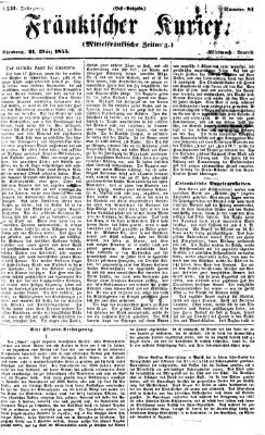 Fränkischer Kurier Mittwoch 21. März 1855