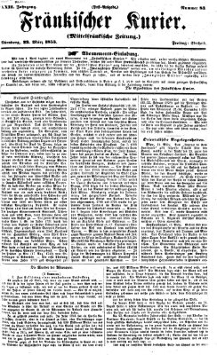 Fränkischer Kurier Freitag 23. März 1855