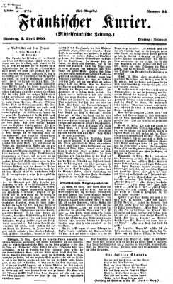 Fränkischer Kurier Dienstag 3. April 1855