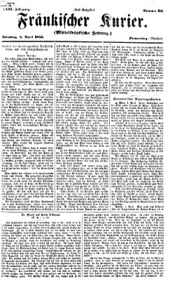 Fränkischer Kurier Donnerstag 5. April 1855