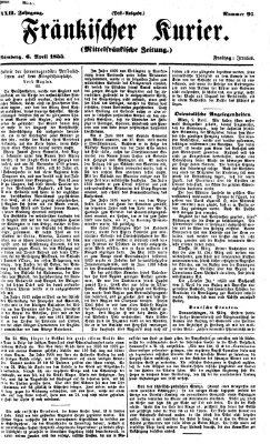 Fränkischer Kurier Freitag 6. April 1855