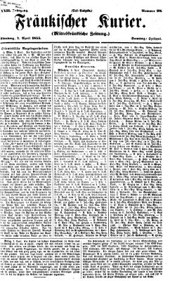 Fränkischer Kurier Samstag 7. April 1855