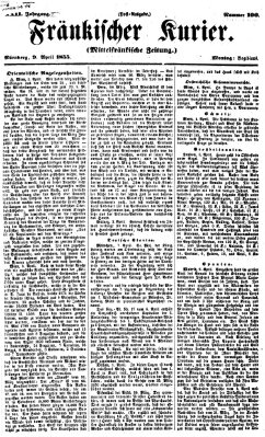 Fränkischer Kurier Montag 9. April 1855