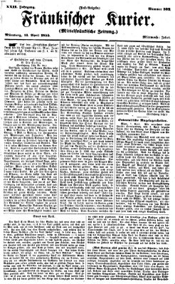 Fränkischer Kurier Mittwoch 11. April 1855