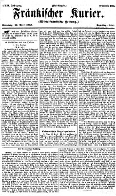 Fränkischer Kurier Samstag 14. April 1855