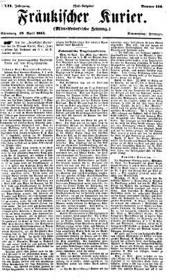 Fränkischer Kurier Donnerstag 19. April 1855