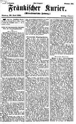 Fränkischer Kurier Freitag 20. April 1855