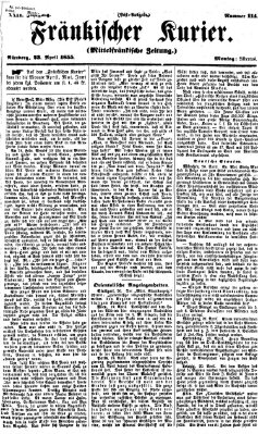 Fränkischer Kurier Montag 23. April 1855