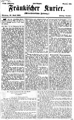 Fränkischer Kurier Freitag 27. April 1855