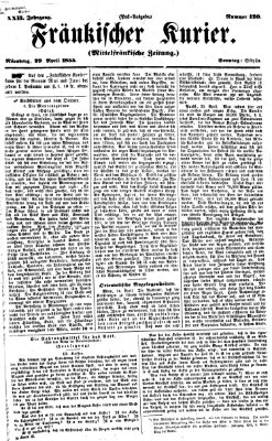 Fränkischer Kurier Sonntag 29. April 1855