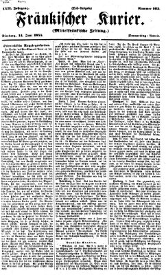 Fränkischer Kurier Donnerstag 14. Juni 1855